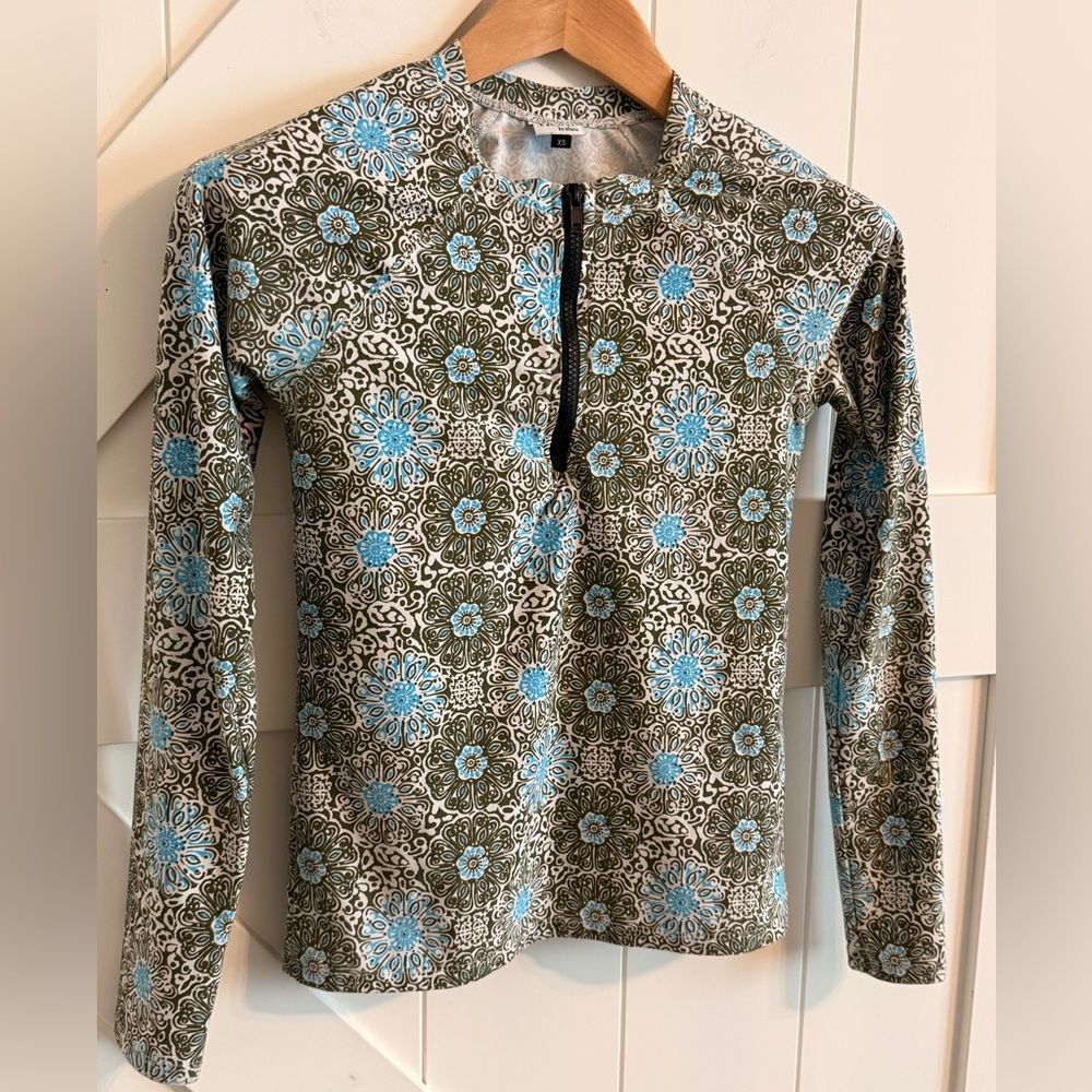 Next by Athena Paisley Top with Blue and Green Women’s XS